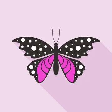 Flat butterfly6 Stock Photos