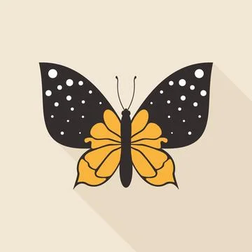 Flat butterfly7 Stock Photos