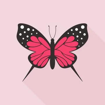Flat butterfly9 Stock Photos