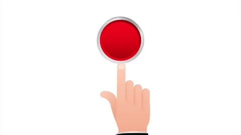 Flat button hand for web design. Push touch screen. Click button. stock Stock Footage 146775468