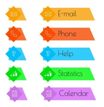 Flat button Stock-Illustration