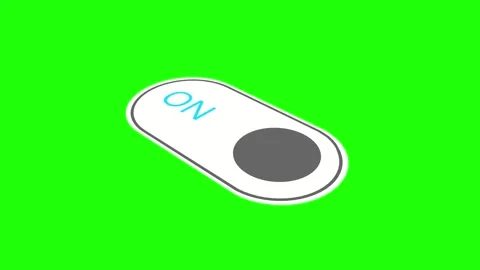 Flat button or switch on chromakey. Rend... | Stock Video | Pond5