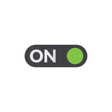 Flat on buttons icon symbol vector Illustration. Stock Illustration