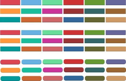 Flat buttons Stock Illustration