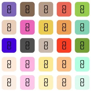 Flat buttons with internet icons vector set - website icons Stock Illustration