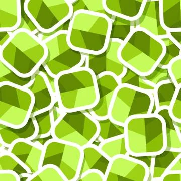 Flat cabbage vegetable label seamless pattern Stock Illustration