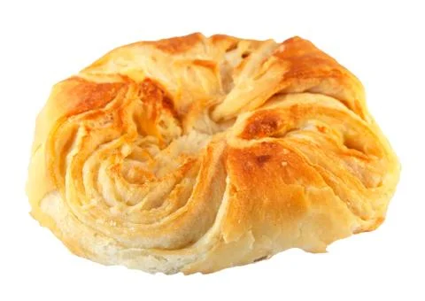 Flat cake with cheese Stock Photos