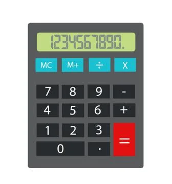 Flat Calculator Vector Illustration Stock Illustration