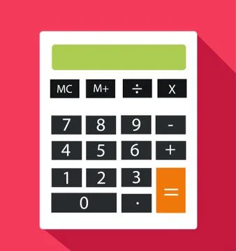Flat Calculator Vector Illustration Illustrazione stock