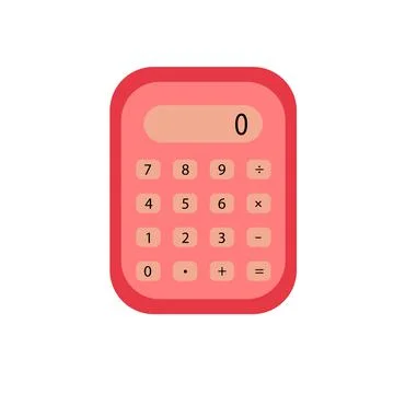 Flat Calculator Vector Illustration, Stock Illustration