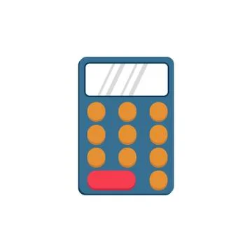 Flat Calculator Vector Illustration or icon eps Stock Illustration