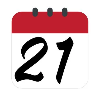 Flat calendar Icon. Calendar on the wall. Vector illustration. - Vector Stock Illustration