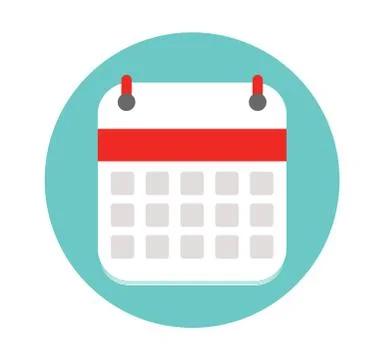 Flat calendar Icon. Calendar on the wall - Vector Stock Illustration