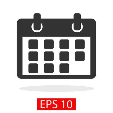 Flat Calendar Icon. Vector illustration. Calendar design Stock Illustration