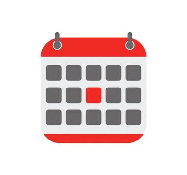 Flat calendar icon.Calendar on the wall. - vector Stock Illustration