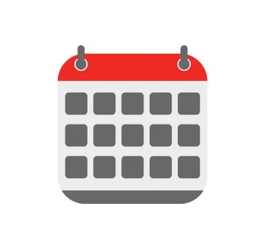 Flat calendar icon.Calendar on the wall. - vector Stock Illustration