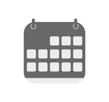 Flat calendar icon.Calendar on the wall. vector Stock Illustration