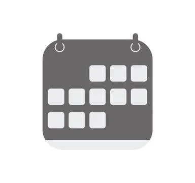 Flat calendar icon.Calendar on the wall. vector Stock Illustration