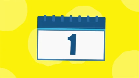 Flat Calendar Motion Graphics Animation Stock Footage 283891458