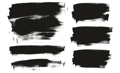 Flat Calligraphy Paint Brush Regular Long Background Mix High Detail Abstract Stock Illustration