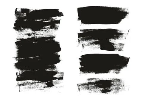 Flat Calligraphy Paint Brush Regular Long Background Mix High Detail Abstract Stock Illustration