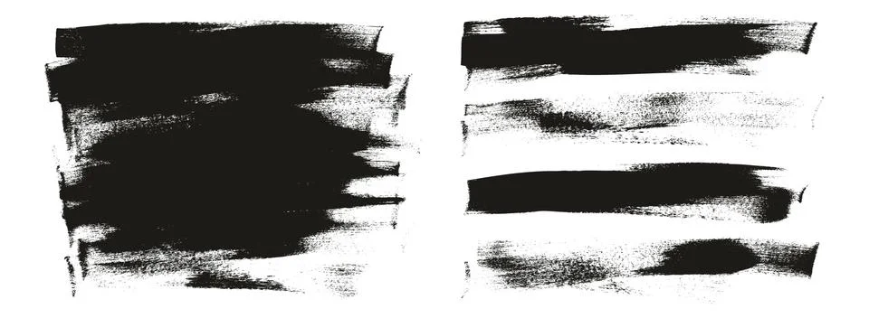 Flat Calligraphy Paint Brush Regular Long Background Mix High Detail Abstract Stock Illustration