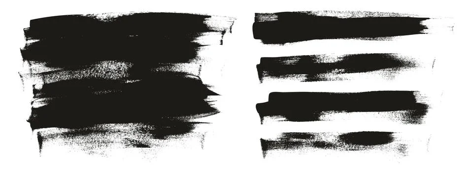 Flat Calligraphy Paint Brush Regular Long Background Mix High Detail Abstract Stock Illustration