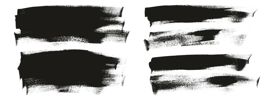 Flat Calligraphy Paint Brush Regular Long Background Mix High Detail Abstract Stock Illustration