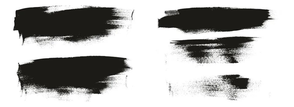 Flat Calligraphy Paint Brush Regular Long Background Mix High Detail Abstract Stock Illustration
