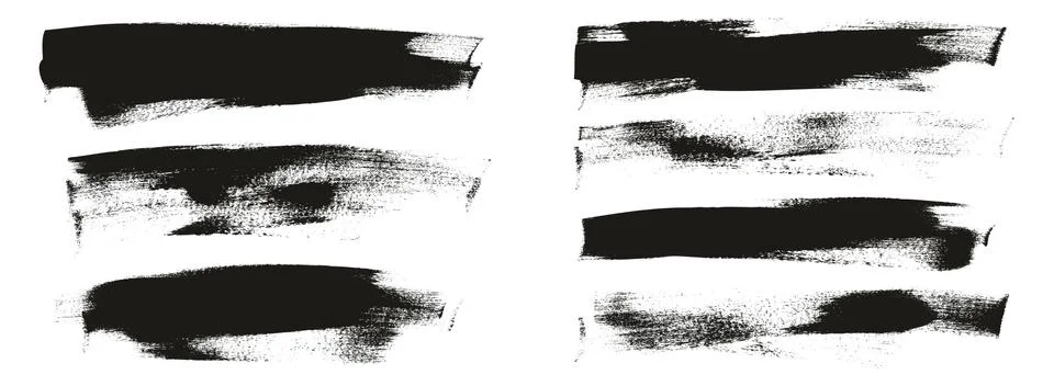 Flat Calligraphy Paint Brush Regular Long Background Mix High Detail Abstract Stock Illustration