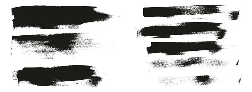 Flat Calligraphy Paint Brush Regular Long Background Mix High Detail Abstract Illustrazione stock