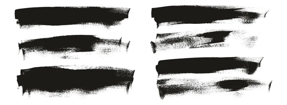 Flat Calligraphy Paint Brush Regular Long Background Mix High Detail Abstract Stock Illustration
