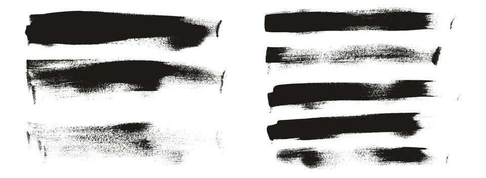 Flat Calligraphy Paint Brush Regular Long Background Mix High Detail Abstract Stock Illustration