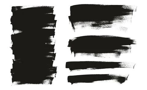 Flat Calligraphy Paint Brush Regular Long Background Mix High Detail Abstract Stock Illustration