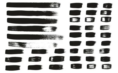 Flat Calligraphy Paint Brush Regular Straight Lines Mix High Detail Abstract Stock Illustration