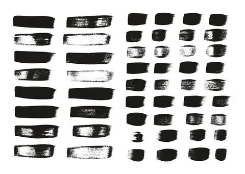 Flat Calligraphy Paint Brush Regular Straight Lines Mix High Detail Abstract Stock Illustration