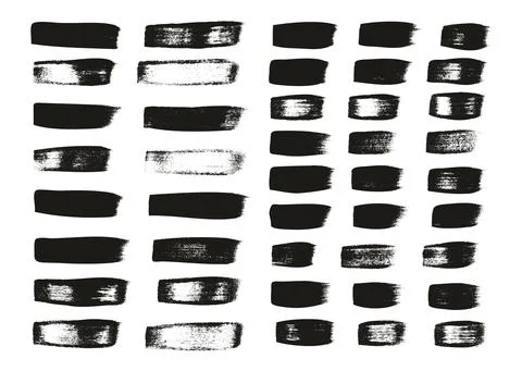 Flat Calligraphy Paint Brush Regular Straight Lines Mix High Detail Abstract Illustrazione stock