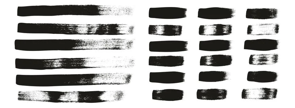 Flat Calligraphy Paint Brush Regular Straight Lines Mix High Detail Abstract Stock Illustration