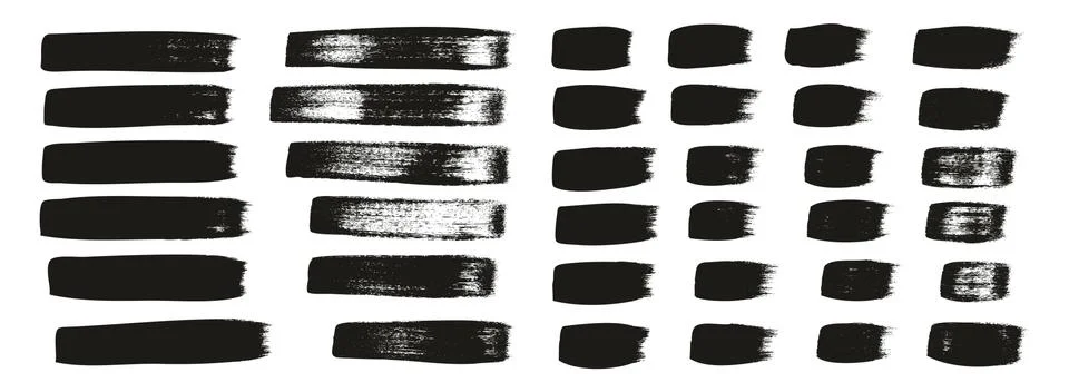 Flat Calligraphy Paint Brush Regular Straight Lines Mix High Detail Abstract Illustrazione stock