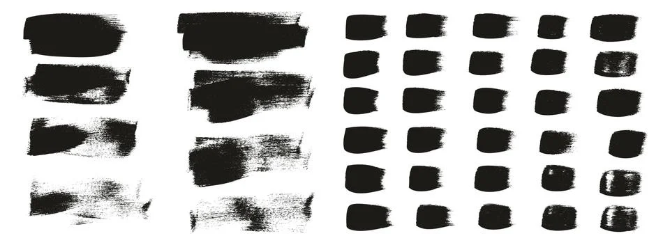 Flat Calligraphy Paint Brush Regular Short Background &amp; Straight Lines Mix Stock Illustration