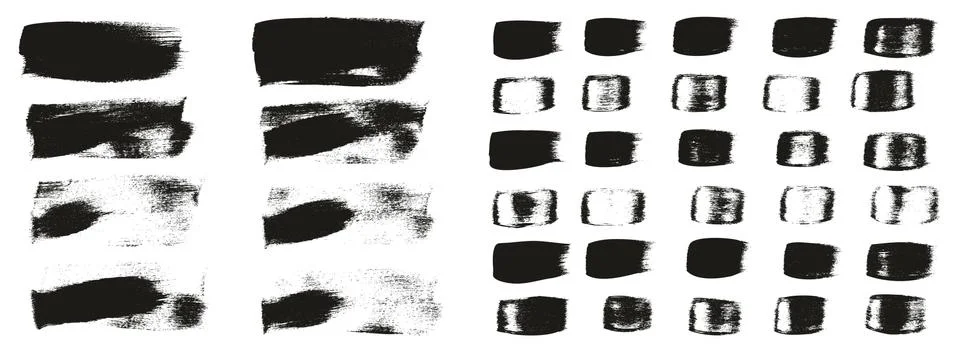 Flat Calligraphy Paint Brush Regular Short Background &amp; Straight Lines Mix Stock Illustration