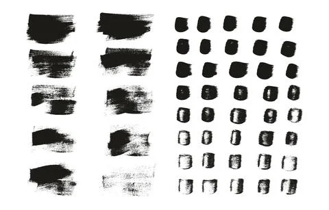 Flat Calligraphy Paint Brush Regular Short Background &amp; Straight Lines Mix Illustrazione stock