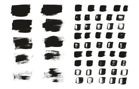 Flat Calligraphy Paint Brush Regular Short Background &amp; Straight Lines Mix Stock Illustration