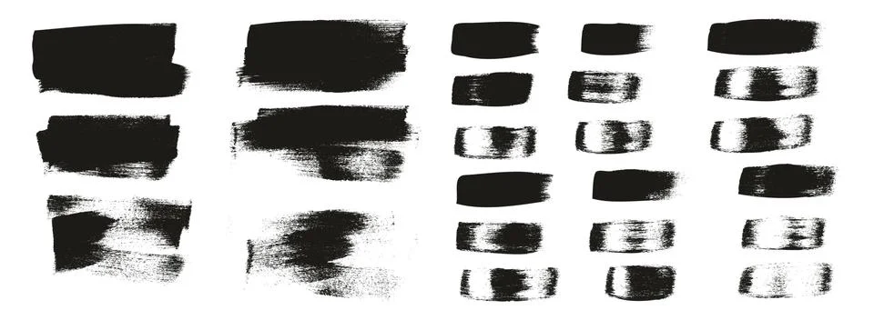 Flat Calligraphy Paint Brush Regular Short Background &amp; Straight Lines Mix Stock Illustration