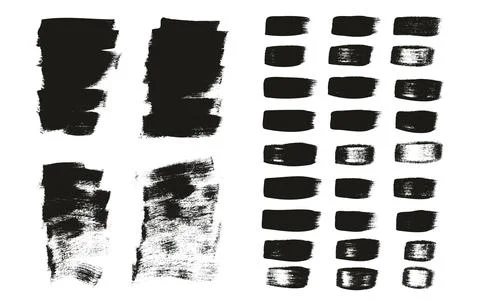 Flat Calligraphy Paint Brush Regular Short Background &amp; Straight Lines Mix Stock Illustration