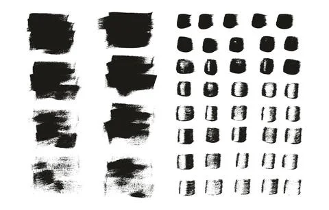 Flat Calligraphy Paint Brush Regular Short Background &amp; Straight Lines Mix Stock Illustration