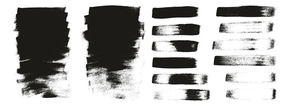 Flat Calligraphy Paint Brush Regular Short Background &amp; Straight Lines Mix Stock Illustration