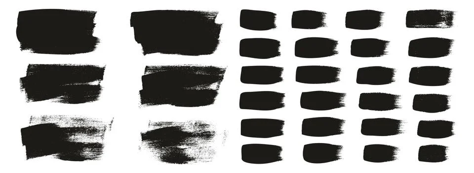 Flat Calligraphy Paint Brush Regular Short Background &amp; Straight Lines Mix Stock Illustration
