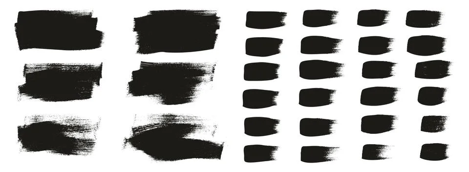 Flat Calligraphy Paint Brush Regular Short Background &amp; Straight Lines Mix Illustrazione stock