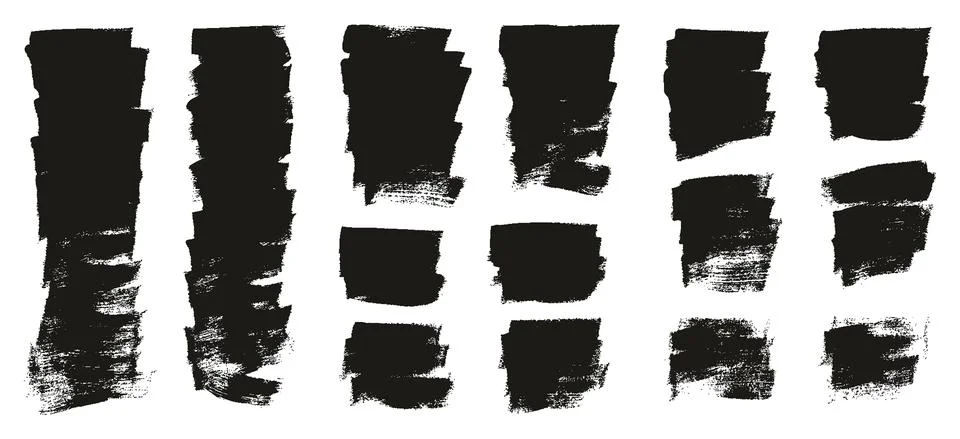 Flat Calligraphy Paint Brush Regular Short Background High Detail Abstract Illustrazione stock